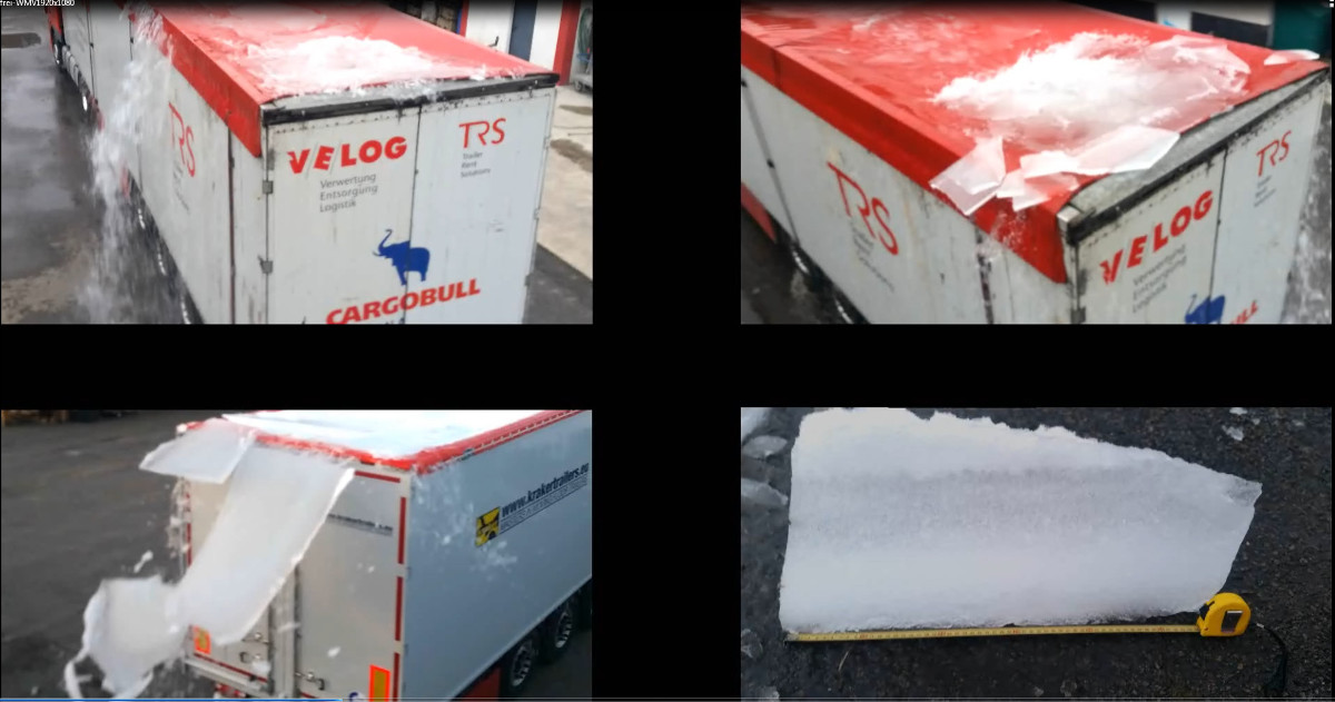 Eisplatten auf Auflieger-Plane - ANT ICE LIFT®